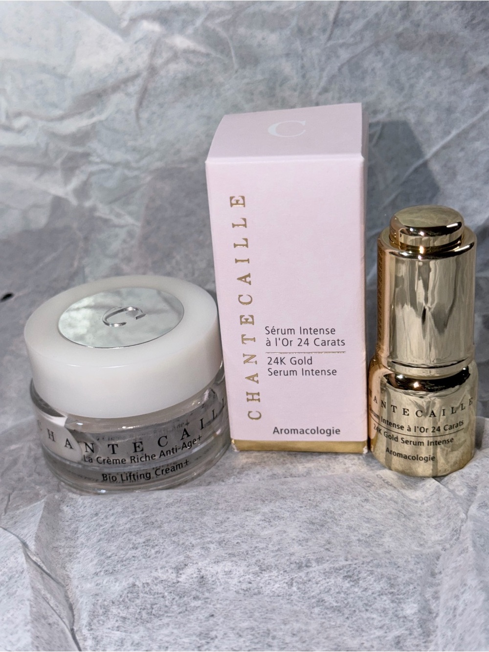 Chantecaille 24K Gold Intense Serum & Bio Lifting Cream -